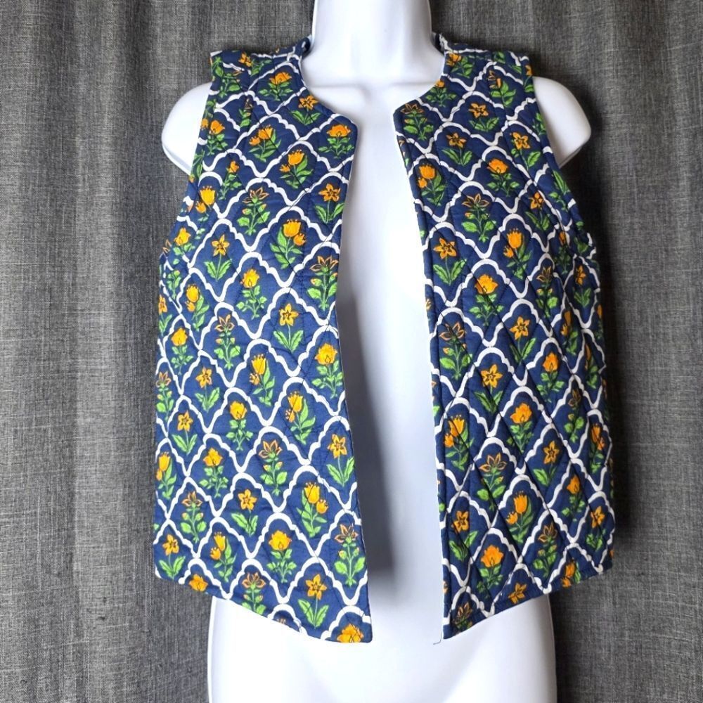 JAPANA Quilted Floral Vest